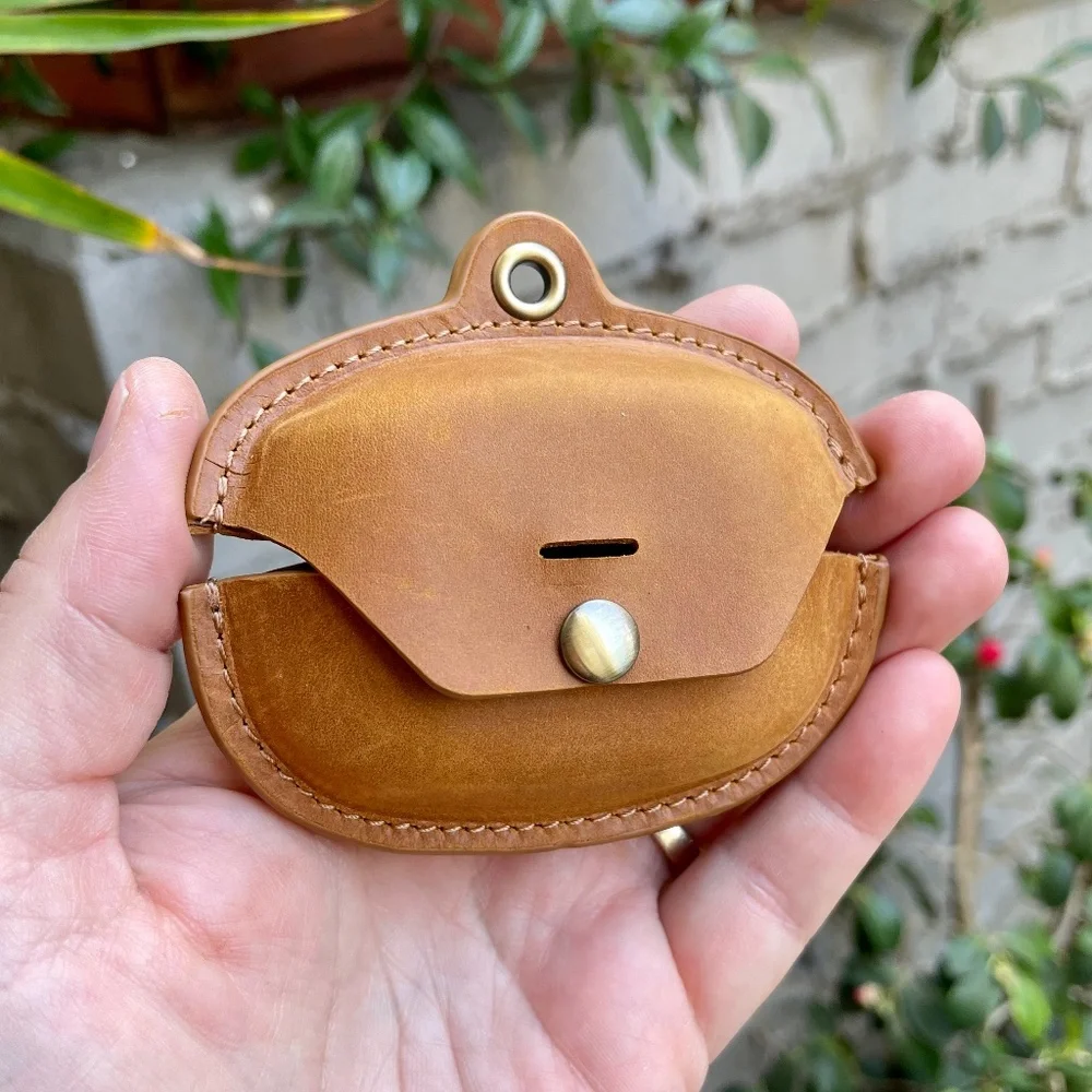 Leather Case for Sony WF-1000XM4 Earbuds - Shockproof Durable Stylish Wristlet